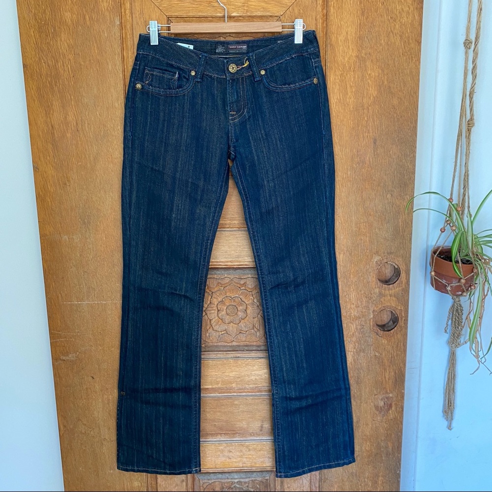 MEK Voyage Reno bootcut jean metallic gold blue